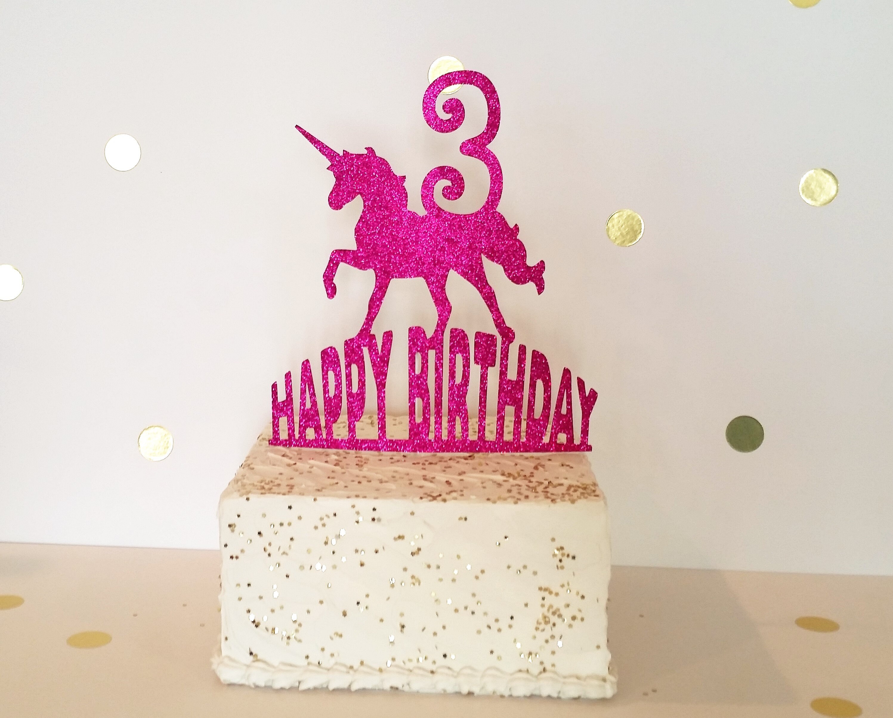 Unicorn Cake Topper Unicorn Birthday Party Unicorn Cake | Etsy