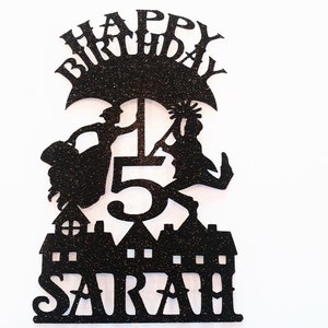 Mary Poppins Cake topper, Mary Poppins and Chimney sweeper, Chimney sweep cake topper, Mary Poppins birthday party