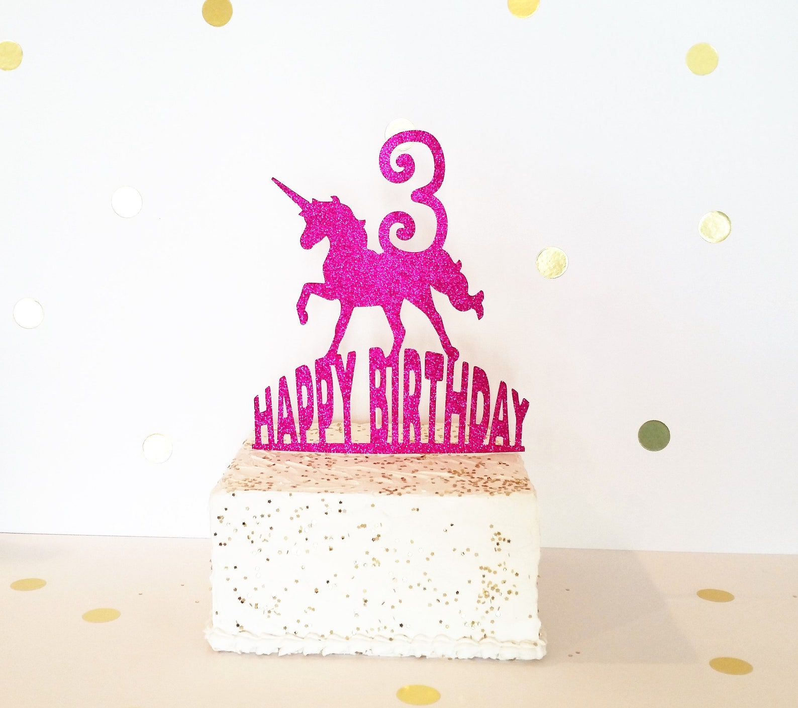 Unicorn Cake Topper Unicorn Birthday Party Unicorn Cake Etsy