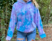 Hippie teal hoodie, boho lavender hoodie, hipster sweatshirt, tie dye sweatshirt, tie dye hoodie, teal hippie hoodie, teal tie dye hoodie,