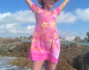 rainbow tie dye t shirt dress Rainbow Tie-dye T-shirt Dress