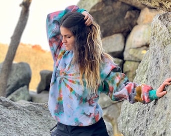 Tie dye pullover, swirl pullover, hippie spiral pullover, heady pullover, heady sweatshirt, tie dye sweatshirt, hipster sweatshirt, tie dye