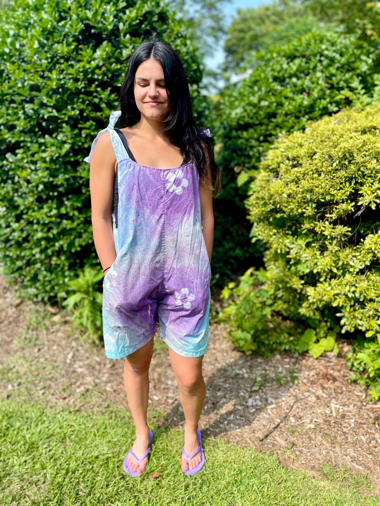 Tie Dye Romper Hippie Flower Romper Hippie Jumpsuit Etsy