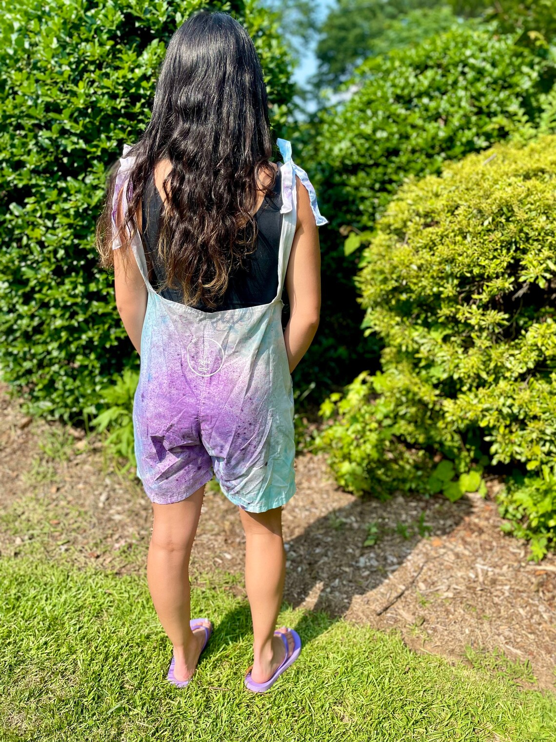Fringe Hem Tie-Dye Romper