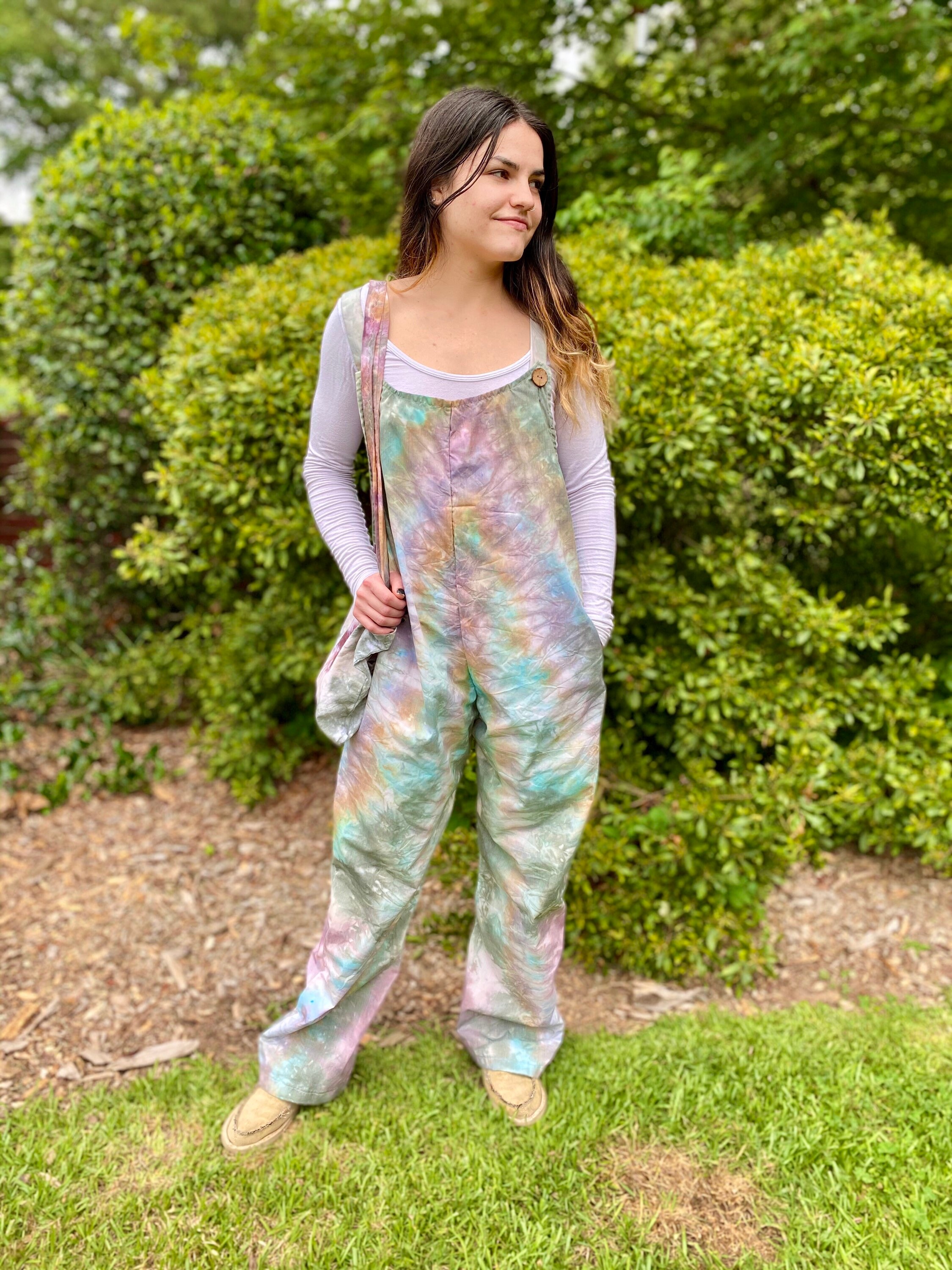 Handmade Tie Dye Overalls Handmade Tie Dye Jumpsuit Hippie Etsy
