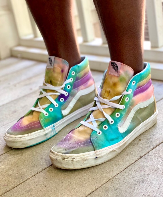 tie dye vans high tops