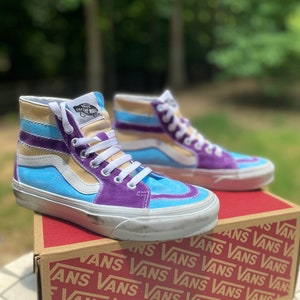 Hipster vans, Tie dye shoes, tie dye high tops, tie dye vans, hippie vans, hippie high tops, hand died shoes, custom vans, heady died shoes