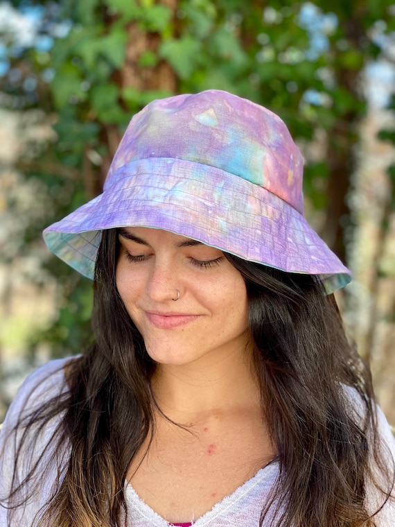 Reversible Tie Dye Bucket Hat, Handmade Bucket Hat, Tie Dye Bucket Hat,  Hippie Bucket Hat, Hipster Bucket Hat, Upcycled Bucket Hat, Boho 