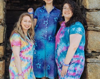 Handgemaakte tie-dye-overall, handgemaakte tie-dye-jumpsuit, hippie-overall, hippie-jumpsuit, bedwelmende overalls, boho-jumpsuit, beachy-overalls, groenblauw