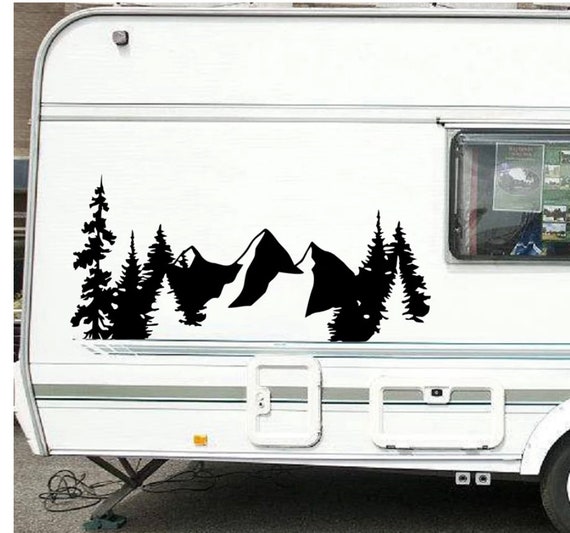 RV Truck Car Suv Camping Mountains Trees Decal - Etsy