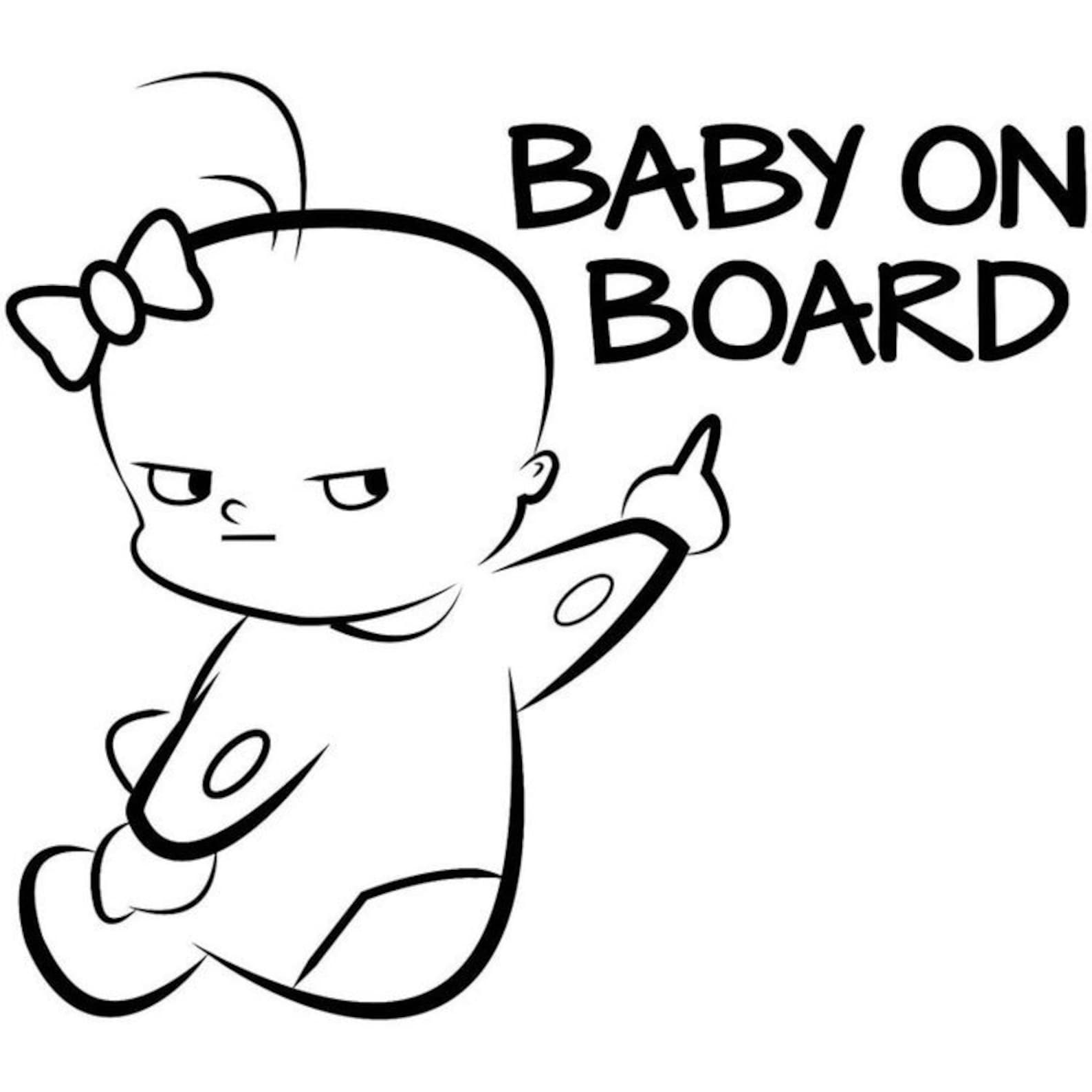 Baby on board sticker decal for car Etsy