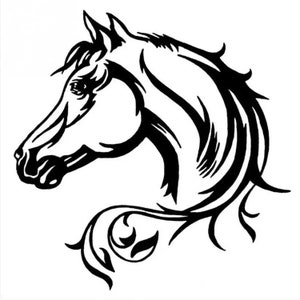 Sticker sticker harige paard voor laptop en auto