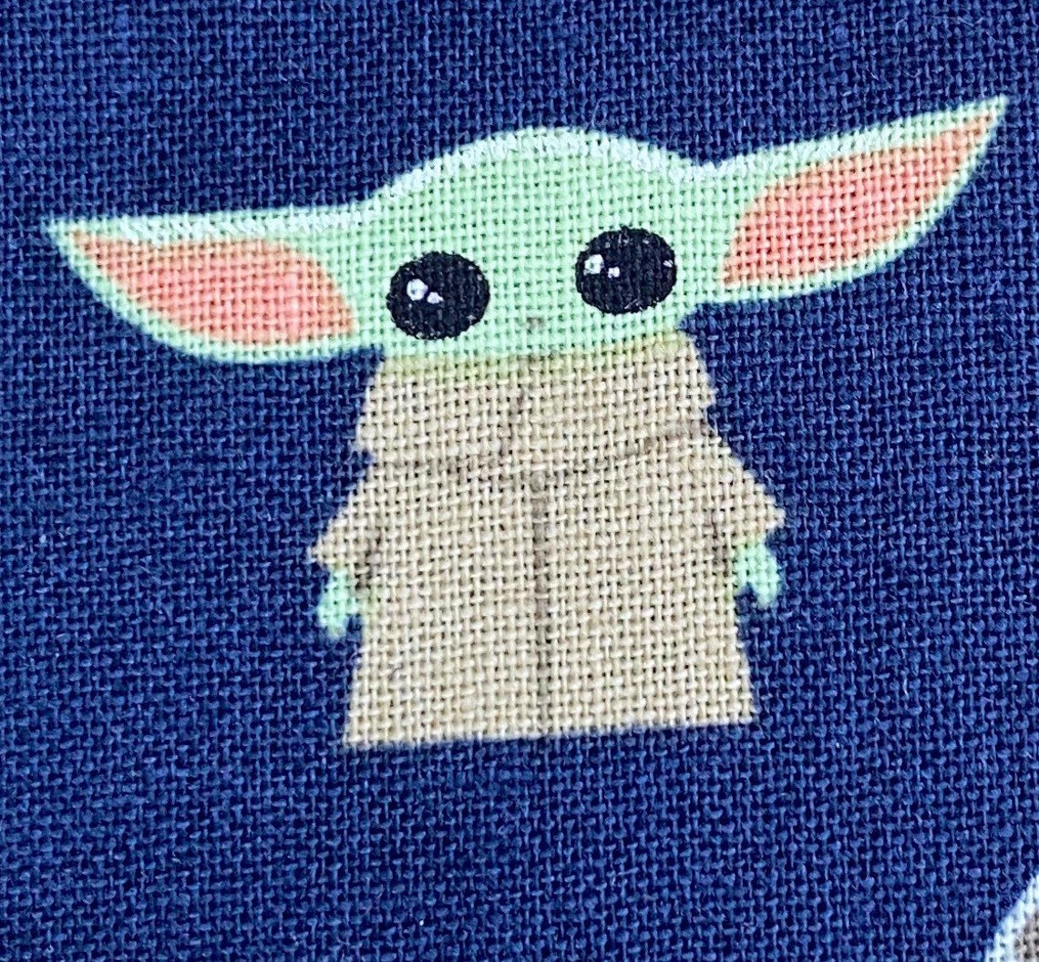 RESTOCKED Navy Baby YODA Licensed fabric 100 percent Etsy