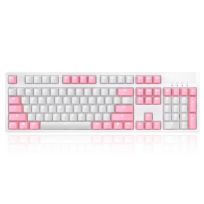 Pink and White Pastel Keycap Set Cherry MX Keycaps Keycaps Etsy