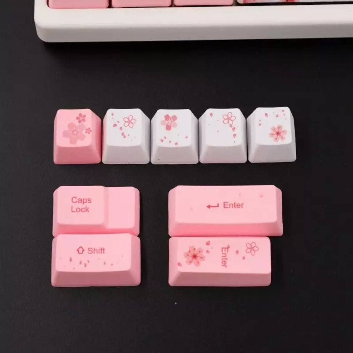 Pink Cherry Blossom Keycap Set Cherry MX Keycaps Keycaps for Etsy