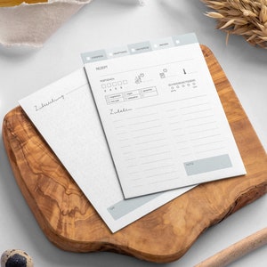 25 tarjetas de recetas | Paquete de recarga para tarjetas de recetas en caja de bambú | Caja de recetas | Colección de recetas | Recetas | caja de recetas
