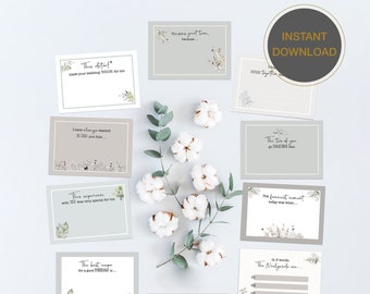 DOWNLOAD | 20 Cards for the Wedding Guest Book | English Version | 20 creative cards with different questions | 2.9 x 4.1" | boho | greenery