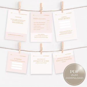 20 cartes de mariage personnalisées pour un livre d'or – pour des souvenirs personnels et des moments inoubliables. Télécharger | Design de haute qualité | Pêche
