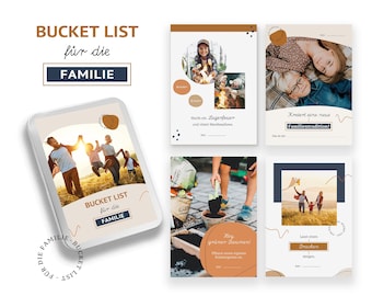 Bucket List für die Familie | 30 Ideen für spontane Erlebnisse und kleine Abenteuer | tolles Geschenk für junge Familien in schöner Box