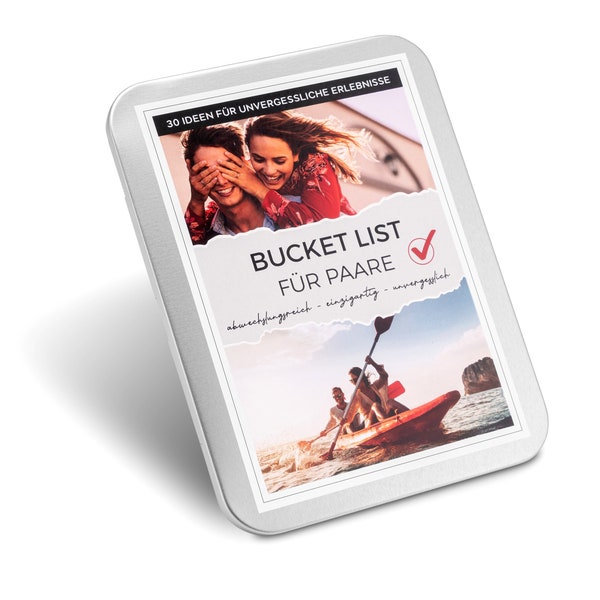Bucket List for Couples | 30 ideas for special moments | 30 special experiences as a couple | Gift for couples | Gift box