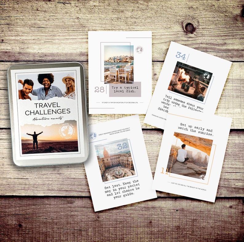 Bucket list for the trip 50 Travel Challenges the perfect travel companion Gift for adventure seekers Gift travel Wanderlust image 2