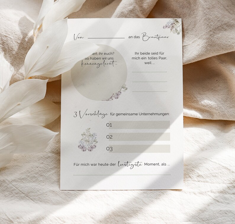 50 Guest Book Cards for the Wedding With Box 5 Different Etsy