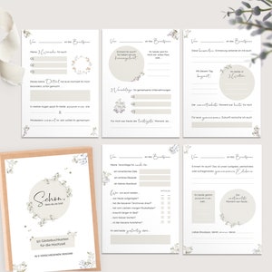 50 Gästebuch Karten für die Hochzeit mit Box 5 verschiedene Designs DIN A6 Postkartengröße für alle Paare Greenery & Eukalyptus Look zdjęcie 5