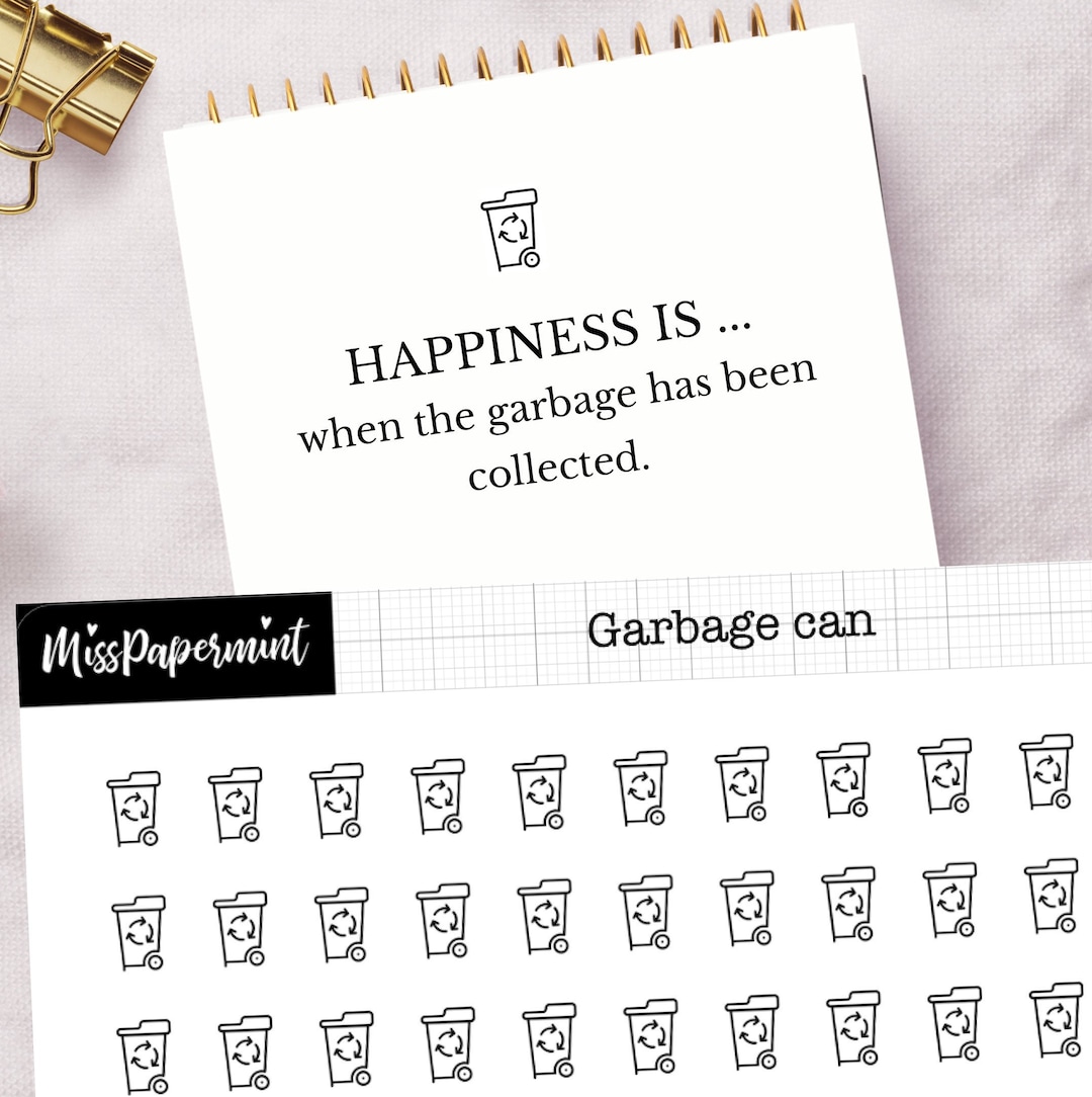 50 Aufkleber Mülltonne transparente Sticker Aufkleber - Etsy.de