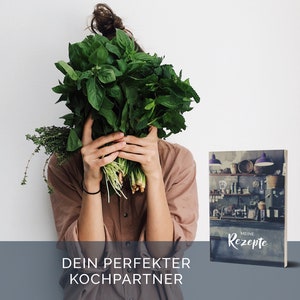 Modernes Rezeptbuch für 60 Lieblingsgerichte Rezeptsammlung DIY Kochbuch zum Selberschreiben Hardcover A5 auch toll als Geschenk Bild 10