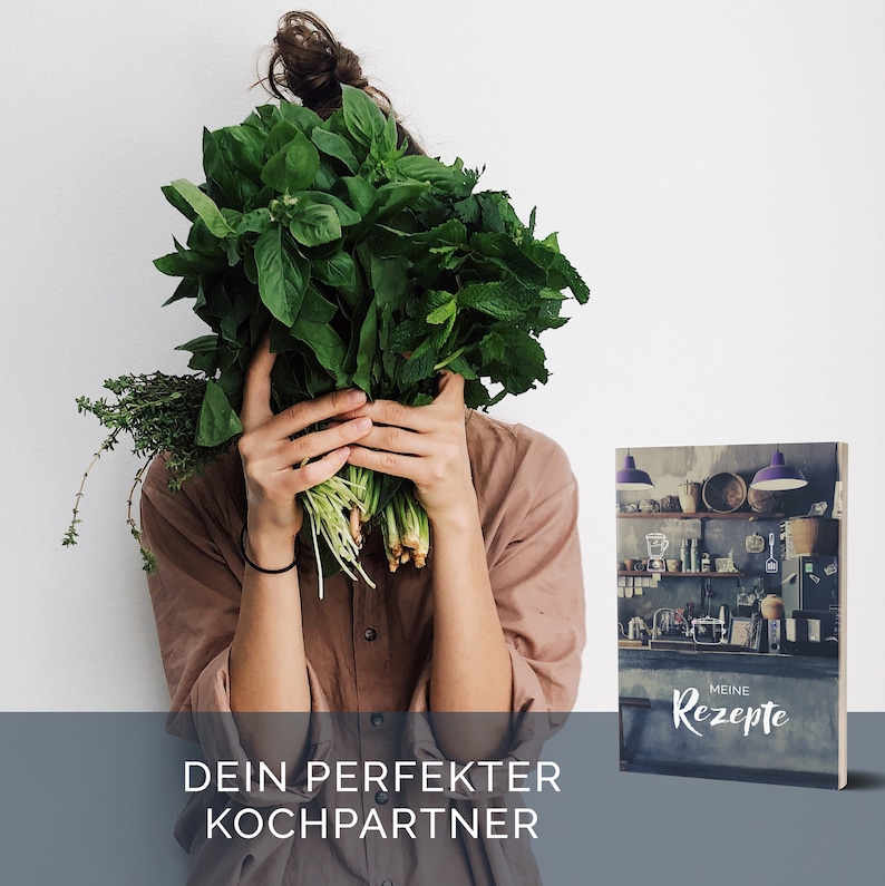 Modernes Rezeptbuch für 60 Lieblingsgerichte Rezeptsammlung DIY Kochbuch zum Selberschreiben Hardcover A5 auch toll als Geschenk Bild 10