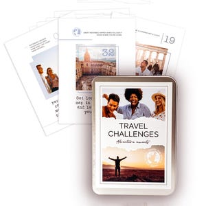 Lista de desejos para a viagem | 50 desafios de viagem | o companheiro de viagem perfeito | Presente para quem procura aventura | Viagem de presente | Desejo de viajar