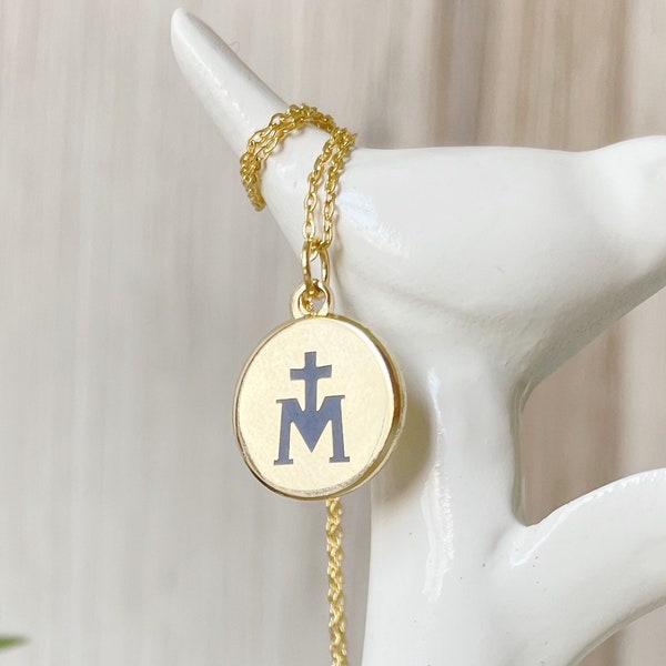 Marian Cross Circle Pendant