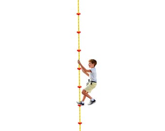 Kinderkletterseil 3,5 m mit runden Befestigungen | Aktives Spielen | Kindergarten, Garten, Sportaktivitäten, Spielplatz
