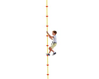 Kinderkletterseil 4 m mit runden Befestigungen | Aktives Spielen | Kindergarten, Garten, Sportaktivitäten, Spielplatz