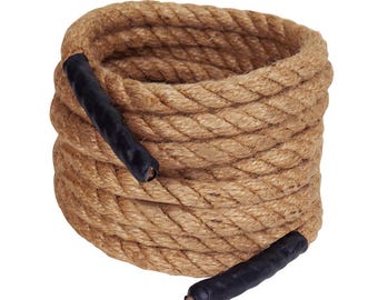 15 m Jute-Springseil mit Griffen | Spiel und Spaß für Kinder | Lernzubehör, Kindergarten, Schule, Garten