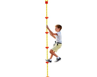 2m Kletterseil mit runden Aufsätzen für Kinder | Aktives Spielen | Kindergarten, Garten, Sportaktivitäten, Spielplatz