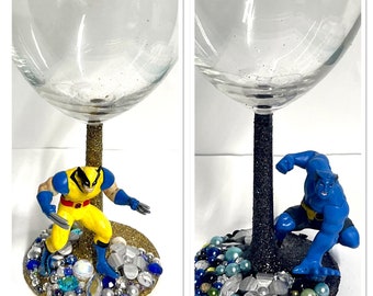 Character wine glass - Disney - X-Men - beast - wolverine