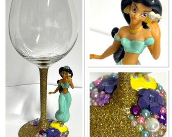 Character wine glass - Aladdin - jasmine