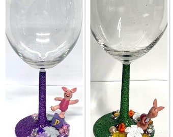 Character wine glass - eeyore - piglet