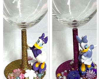 Character wine glass - Disney - Daisy Duck