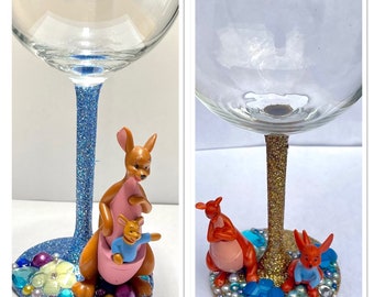 Character wine glass - Winnie the Pooh - piglet - tiger - rabbit