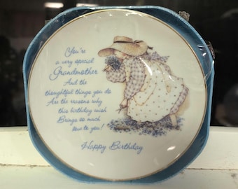 Vintage Holly Hobbie "Happy birthday grandmother" collector plate