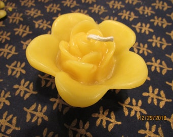 All-Natural Rose Beeswax Candle