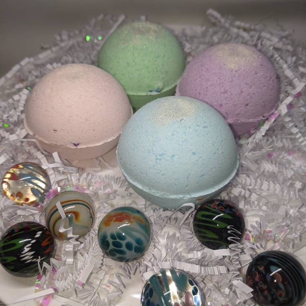 Mystery Marble Bath Bomb, bath bombs with toys inside, surprise inside, item inside, gift for kids, bath gift, spa gift