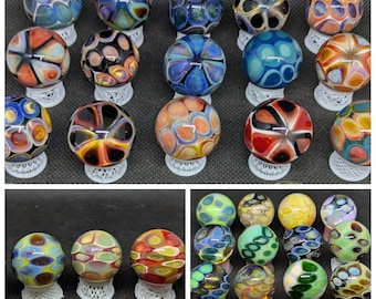 Dot Box Surprise Marbles 1", hider marbles, mystery marbles, surprise marbles, collectible art, glass art