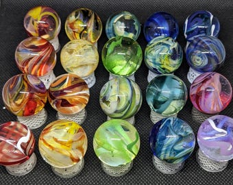 Swirly Surprise Marbles 1", Mystery Marbles, hider marbles, Random Marbles