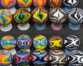1" "Mirror" Linework Surprise Marbles 1", Rainbow marbles, Wig-wag marbles, hider marbles, mystery marbles, collectible art, glass art