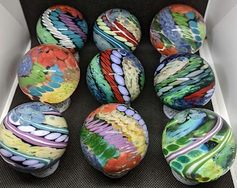 2" Beck Mystery Marble, Large Display Marble, Decorative Marble