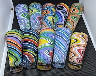 Mystery Shot Glass, Handmade Shot Glass made with random colors, Glassware, Borosilicate Shot Glass, Glass Cups, Barware