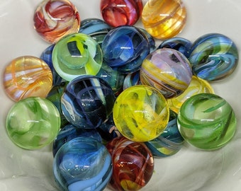Swirly Surprise Marbles 1", Mystery Marbles, hider marbles, Random Marbles